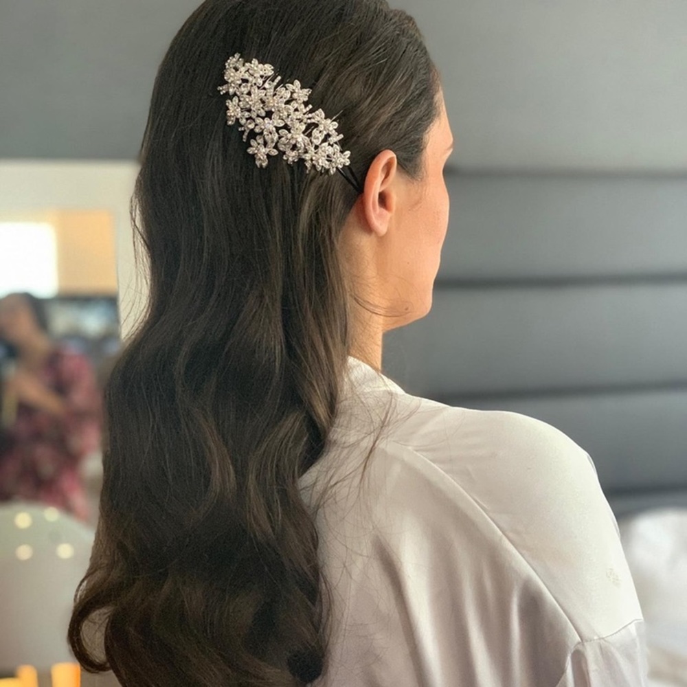 Bridal Silver Hair Comb